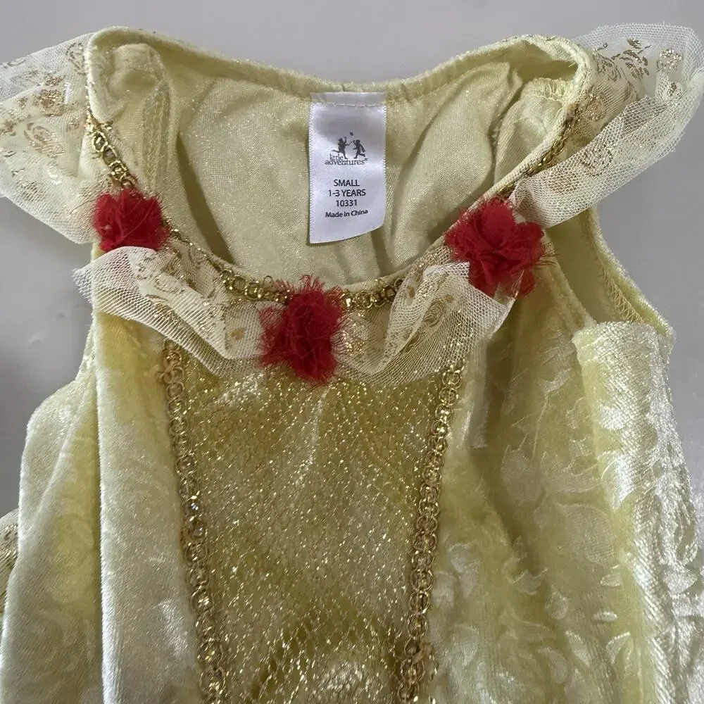 Little Adventures Deluxe Yellow Beauty Princess Dress Up Costume Age 1-3